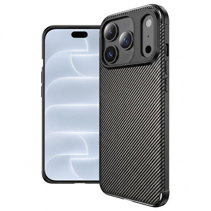 Puzdro pre Apple iPhone 18 Pro / 17 Pro, Techsuit, CarbonFiber, čierne