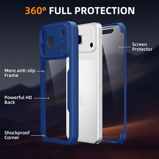 Puzdro pre Apple iPhone 18 Pro / 17 Pro, Techsuit, ColorVerse 360, Modrá