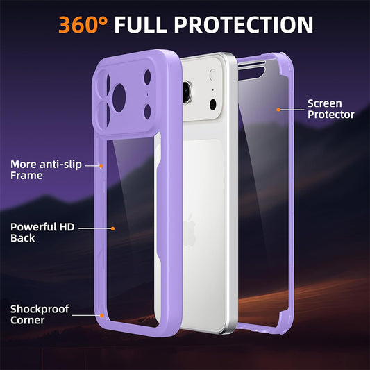 Puzdro pre Apple iPhone 18 Pro / 17 Pro, Techsuit, ColorVerse 360, Fialová