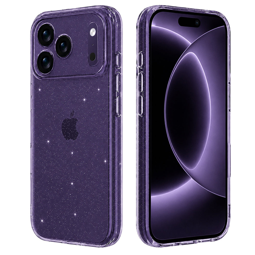 Puzdro pre Apple iPhone 18 Pro / 17 Pro, Techsuit, SparkleSkin, Priehľadné