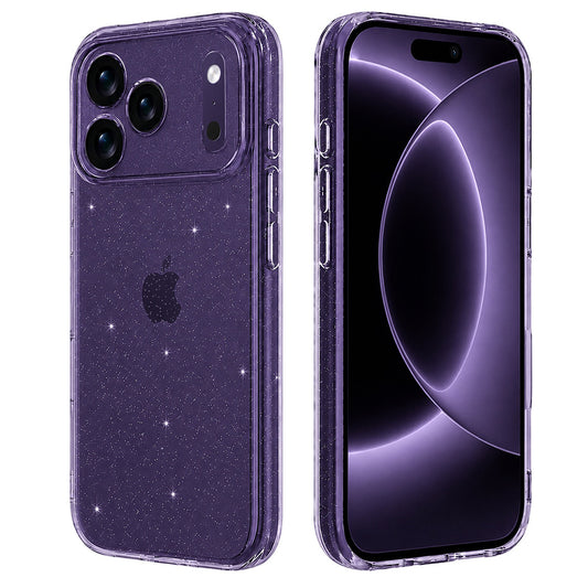 Puzdro pre Apple iPhone 18 Pro / 17 Pro, Techsuit, SparkleSkin, Priehľadné