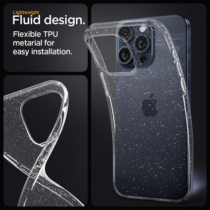 Puzdro pre Apple iPhone 18 Pro / 17 Pro, Techsuit, SparkleSkin, Priehľadné