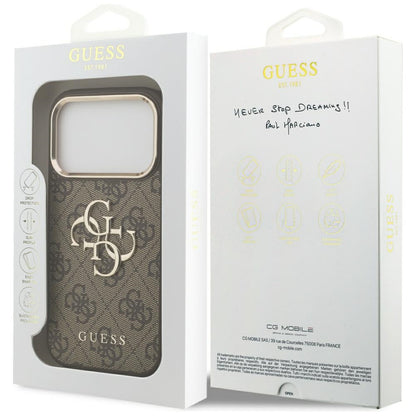 Puzdro pre Apple iPhone 18 Pro Max / 17 Pro Max, Guess, 4G Big Classic Logo, Hnedé