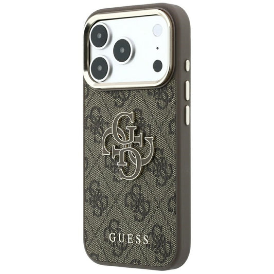 Puzdro pre Apple iPhone 18 Pro Max / 17 Pro Max, Guess, 4G veľké živicové logo, Hnedé