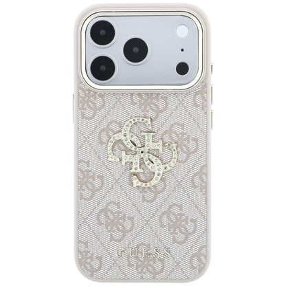 Puzdro pre Apple iPhone 18 Pro Max / 17 Pro Max, Guess, 4G Big Strass Logo, Ružové