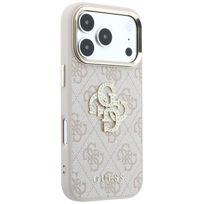 Puzdro pre Apple iPhone 18 Pro Max / 17 Pro Max, Guess, 4G Big Strass Logo, Ružové