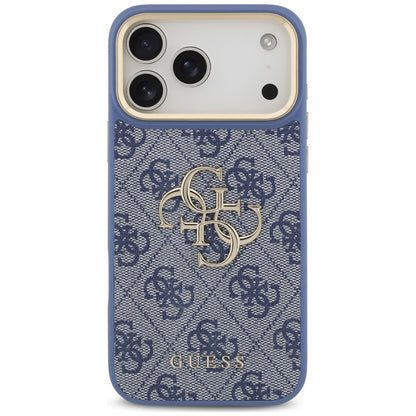 Puzdro pre Apple iPhone 18 Pro Max / 17 Pro Max, Guess, Big 4G Classic Logo & Big Strap Metal Buttons, modré