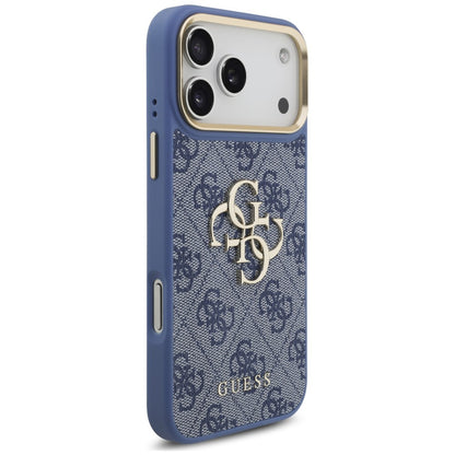 Puzdro pre Apple iPhone 18 Pro Max / 17 Pro Max, Guess, Big 4G Classic Logo & Big Strap Metal Buttons, modré