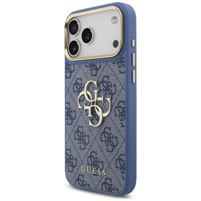 Puzdro pre Apple iPhone 18 Pro Max / 17 Pro Max, Guess, Big 4G Classic Logo & Big Strap Metal Buttons, modré
