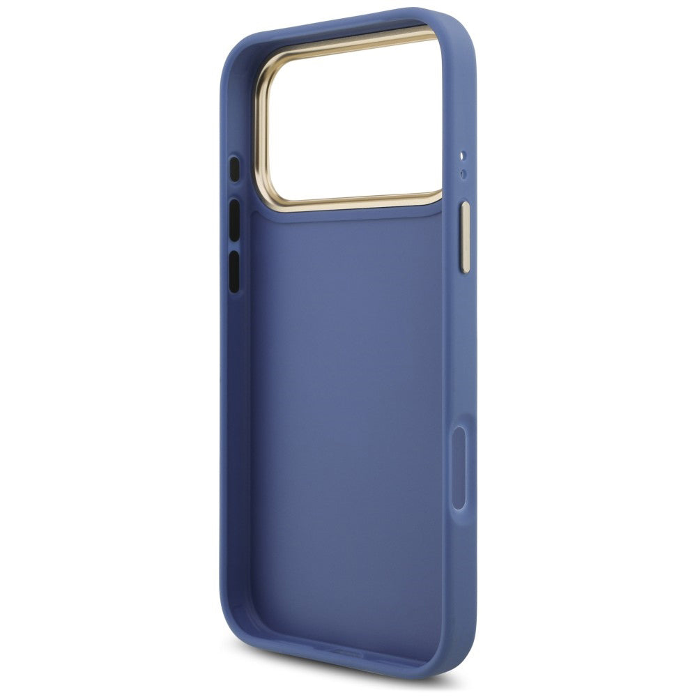 Puzdro pre Apple iPhone 18 Pro Max / 17 Pro Max, Guess, Big 4G Classic Logo & Big Strap Metal Buttons, modré