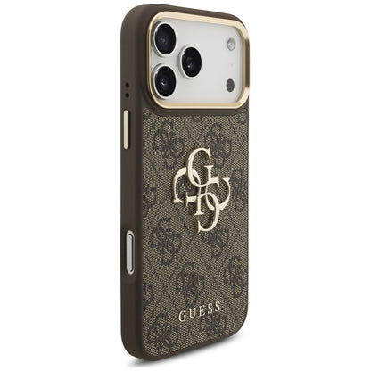 Puzdro na Apple iPhone 18 Pro Max / 17 Pro Max, Guess, Big 4G Classic Logo & Big Strap Metal Buttons, hnedé