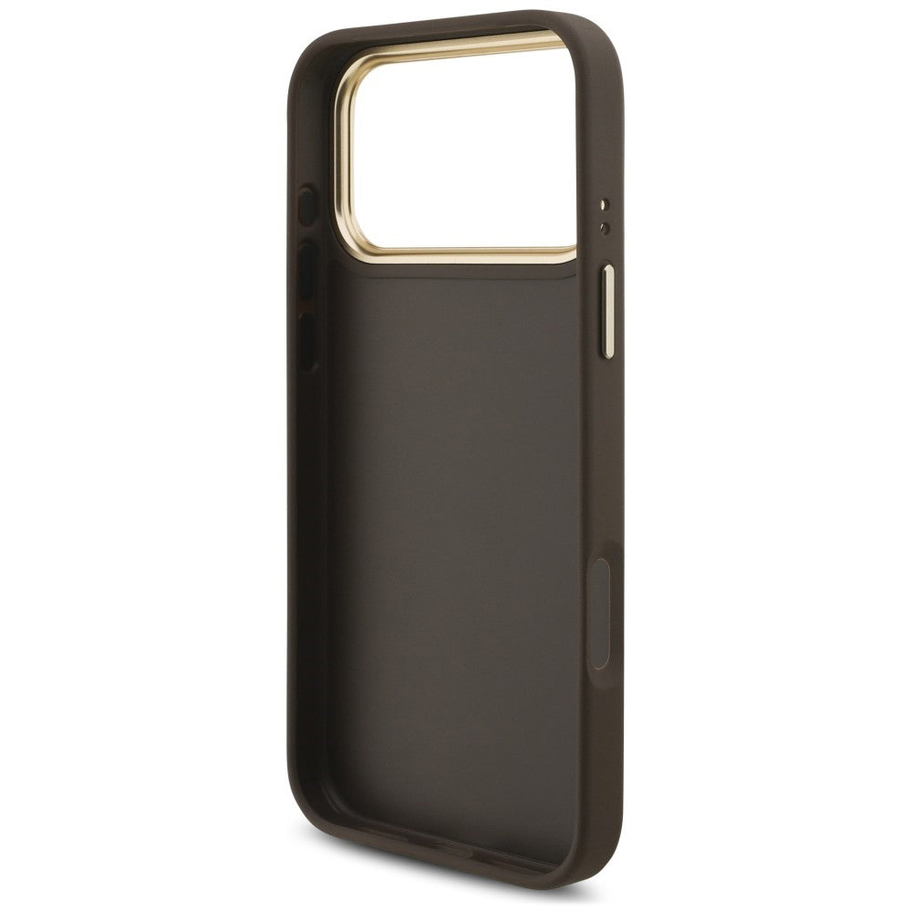 Puzdro na Apple iPhone 18 Pro Max / 17 Pro Max, Guess, Big 4G Classic Logo & Big Strap Metal Buttons, hnedé