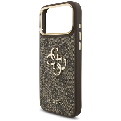Puzdro na Apple iPhone 18 Pro Max / 17 Pro Max, Guess, Big 4G Classic Logo & Big Strap Metal Buttons, hnedé