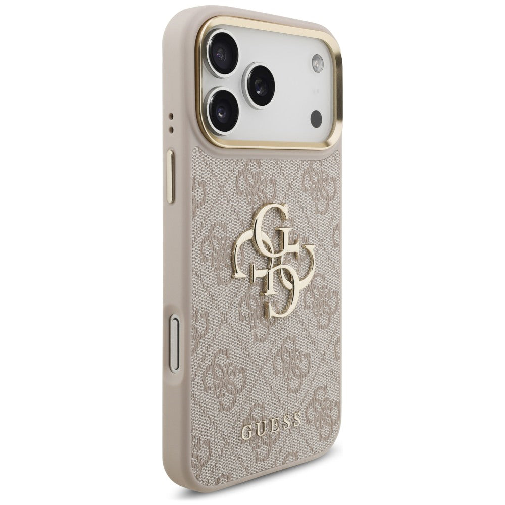 Puzdro pre Apple iPhone 18 Pro Max / 17 Pro Max, Guess, Big 4G Classic Logo & Big Strap Metal Buttons, ružové