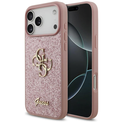 Puzdro pre Apple iPhone 18 Pro Max / 17 Pro Max, Guess, Fixed Glitter Big 4G, Ružové