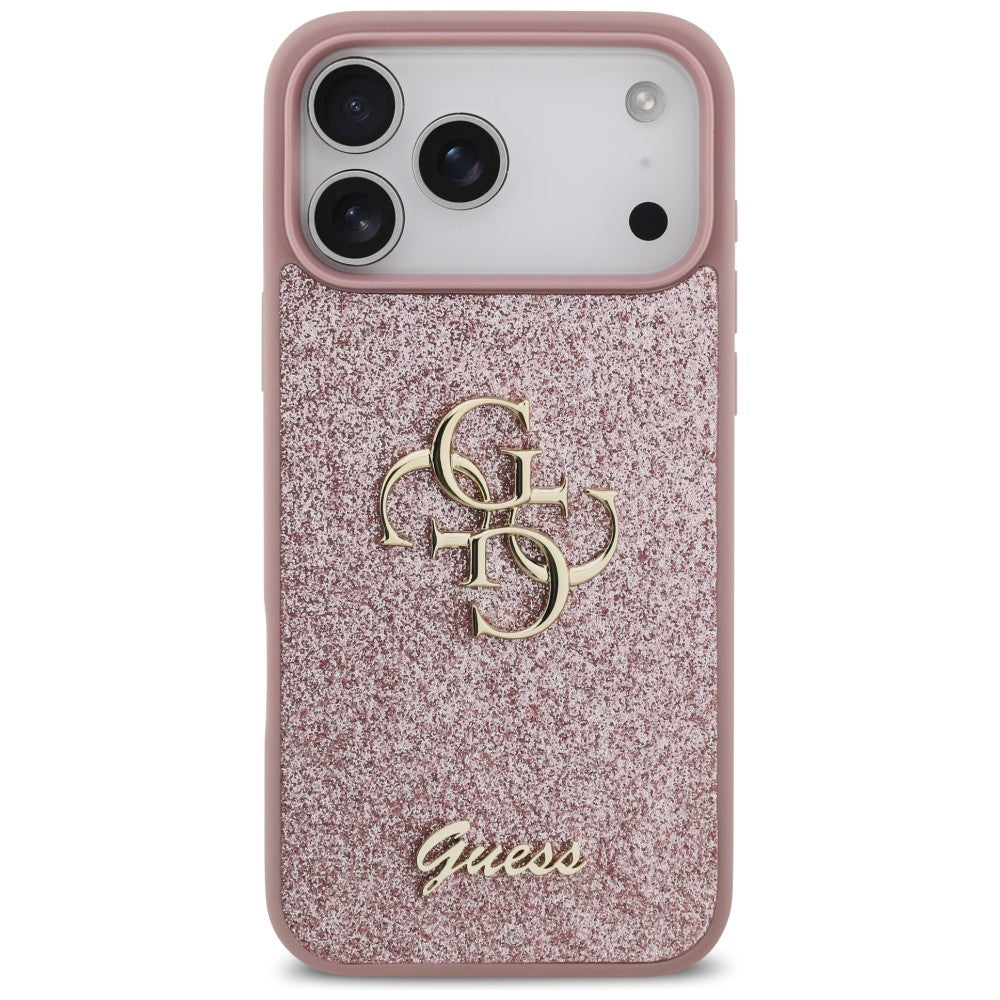 Puzdro pre Apple iPhone 18 Pro Max / 17 Pro Max, Guess, Fixed Glitter Big 4G, Ružové
