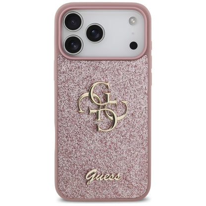 Puzdro pre Apple iPhone 18 Pro Max / 17 Pro Max, Guess, Fixed Glitter Big 4G, Ružové