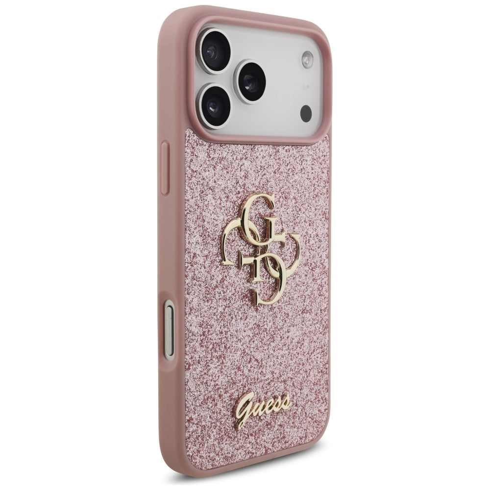 Puzdro pre Apple iPhone 18 Pro Max / 17 Pro Max, Guess, Fixed Glitter Big 4G, Ružové