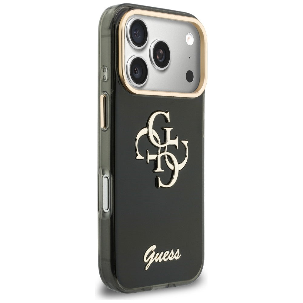 Puzdro pre Apple iPhone 18 Pro Max / 17 Pro Max, Guess, IML 4G Metal Script, Čierne