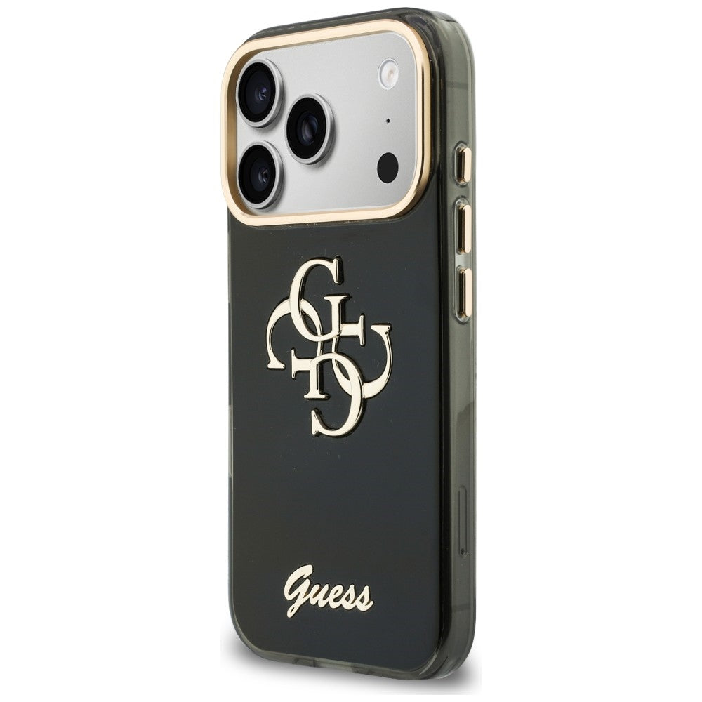 Puzdro pre Apple iPhone 18 Pro Max / 17 Pro Max, Guess, IML 4G Metal Script, Čierne