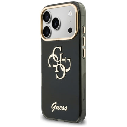 Puzdro pre Apple iPhone 18 Pro Max / 17 Pro Max, Guess, IML 4G Metal Script, Čierne