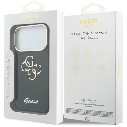 Puzdro pre Apple iPhone 18 Pro Max / 17 Pro Max, Guess, IML 4G Metal Script, Čierne