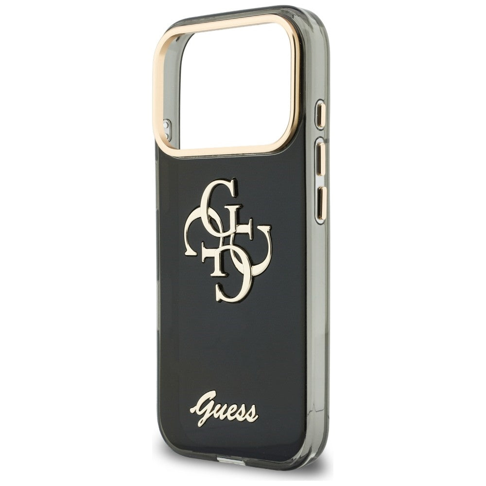 Puzdro pre Apple iPhone 18 Pro Max / 17 Pro Max, Guess, IML 4G Metal Script, Čierne
