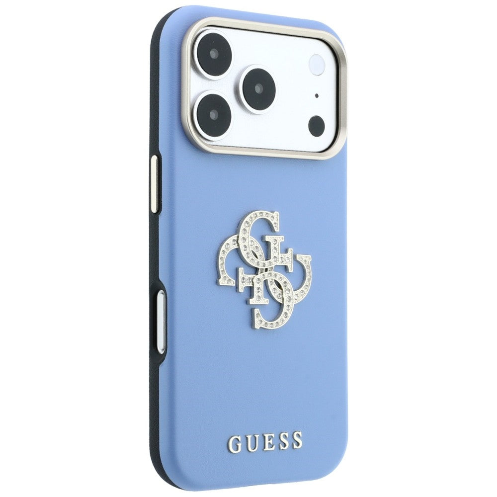 Puzdro na Apple iPhone 18 Pro Max / 17 Pro Max, Guess, Smooth Big Strass Logo, modré
