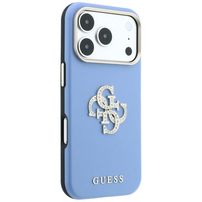 Puzdro na Apple iPhone 18 Pro Max / 17 Pro Max, Guess, Smooth Big Strass Logo, modré