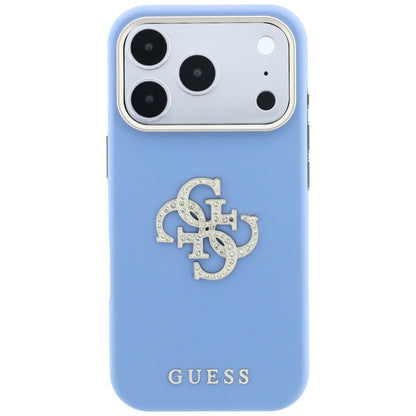 Puzdro na Apple iPhone 18 Pro Max / 17 Pro Max, Guess, Smooth Big Strass Logo, modré
