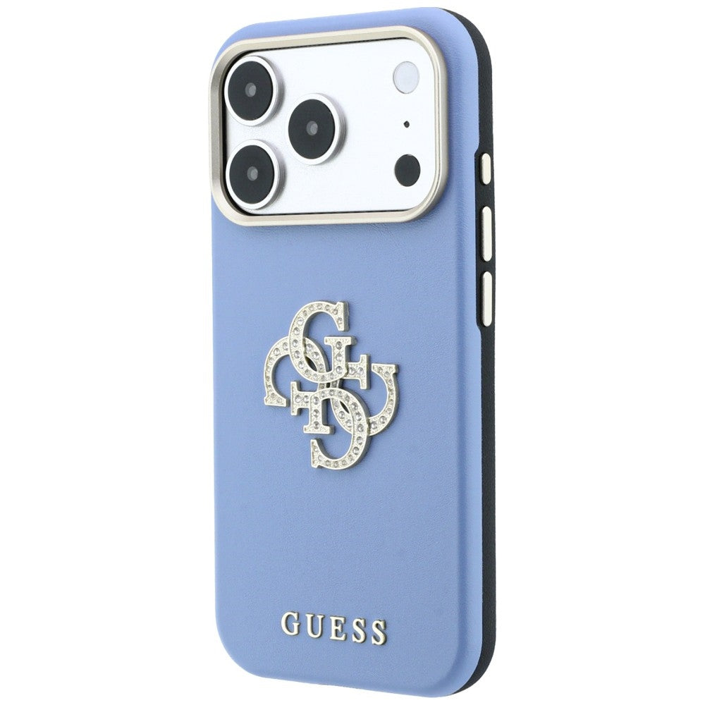 Puzdro na Apple iPhone 18 Pro Max / 17 Pro Max, Guess, Smooth Big Strass Logo, modré