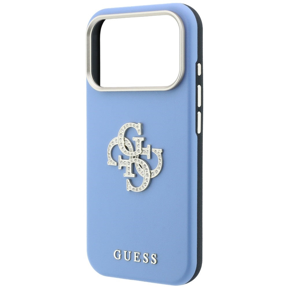 Puzdro na Apple iPhone 18 Pro Max / 17 Pro Max, Guess, Smooth Big Strass Logo, modré
