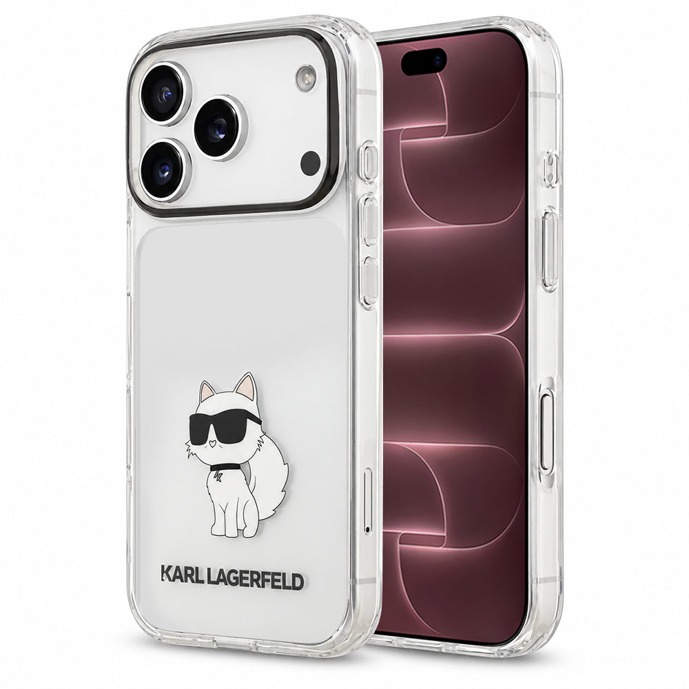 Puzdro na Apple iPhone 18 Pro Max / 17 Pro Max, Karl Lagerfeld, IML Choupette NFT, priehľadné