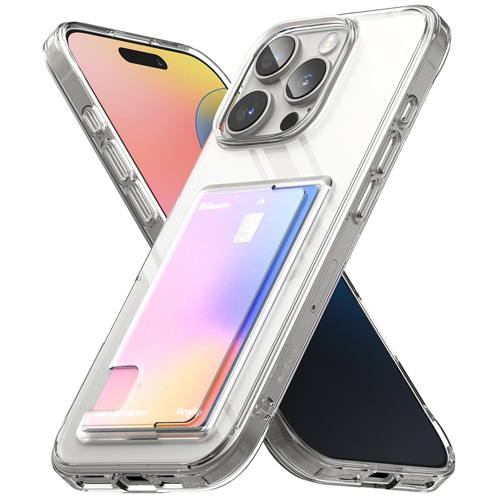 Puzdro pre Apple iPhone 16 Pro Max, Ringke, Fusion Card, Transparentné