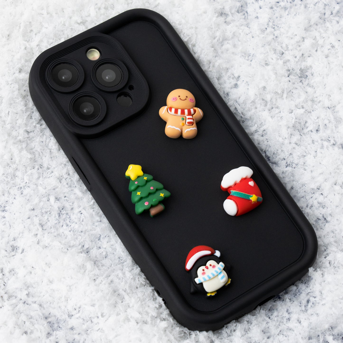 Obal na Apple iPhone 15 Pro, OEM, Ultra Trendy 3D Christmas, čierny