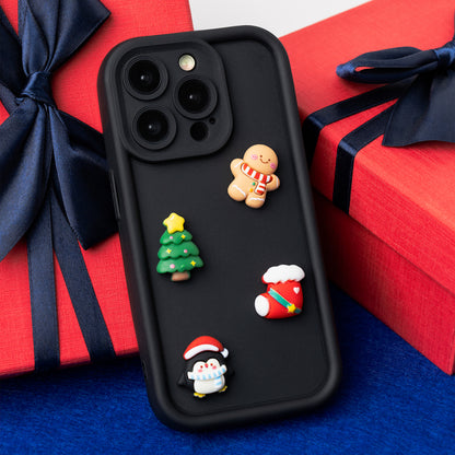 Obal na Apple iPhone 15 Pro, OEM, Ultra Trendy 3D Christmas, čierny