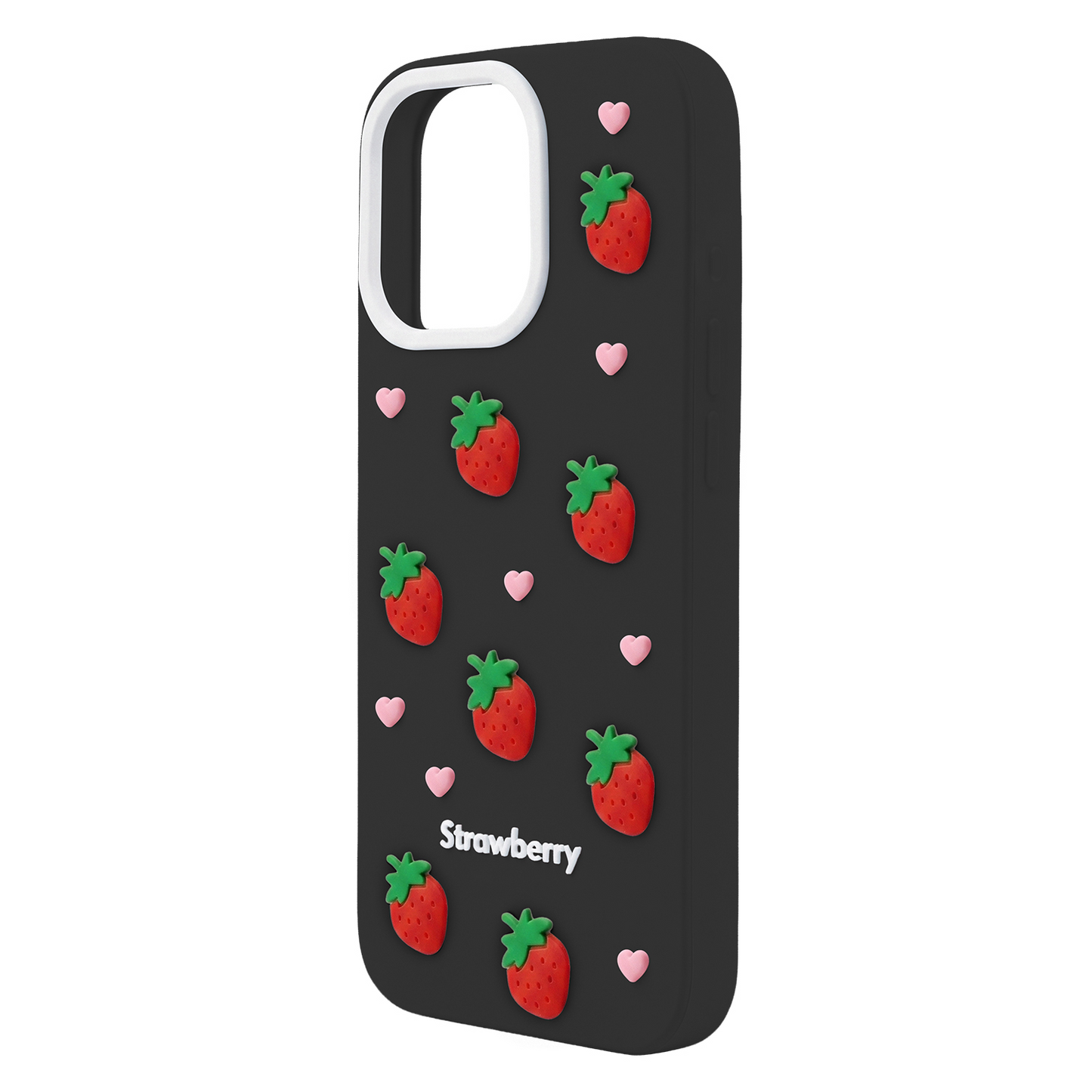 Puzdro pre Apple iPhone 17 Pro Max, OEM, Strawberry, Čierne