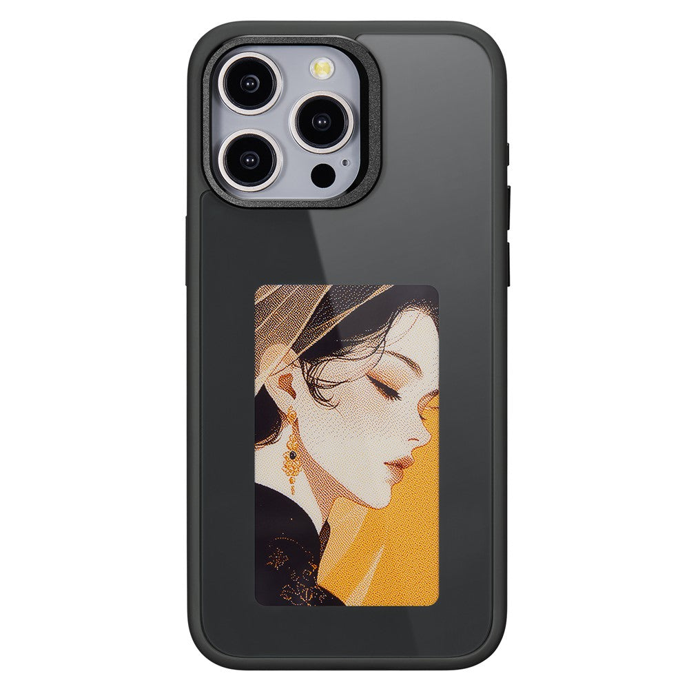 Puzdro pre Apple iPhone 15 Pro Max, OEM, prispôsobený E-Ink displej, čierne