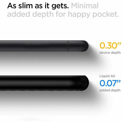 Puzdro pre Apple iPhone SE (2022) / SE (2020) / 8 / 7, Spigen, Liquid Air, Čierne 042CS20511