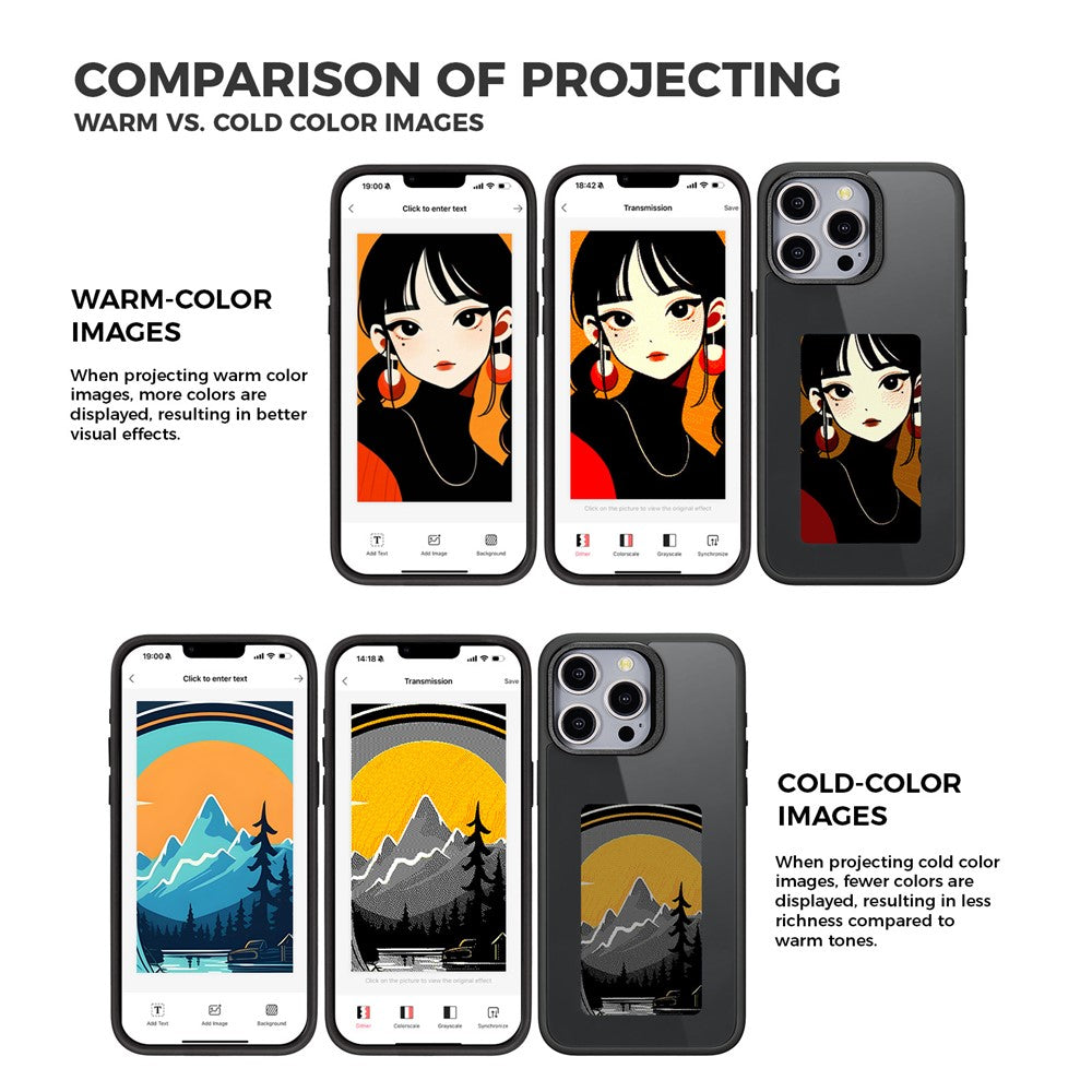 Puzdro pre Apple iPhone 15 Pro Max, OEM, prispôsobený E-Ink displej, čierne