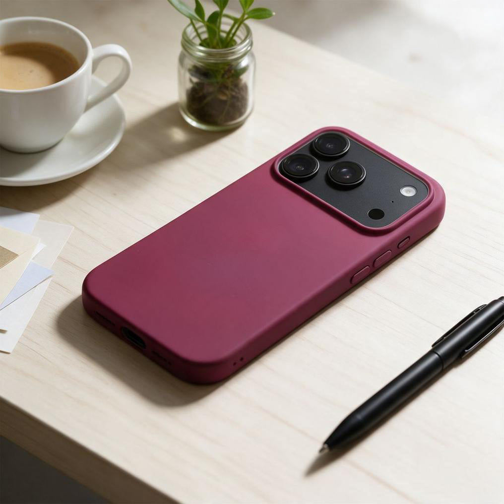 Case for Apple iPhone 18 Pro / iPhone 17 Pro, OEM, Silicone, Burgundy