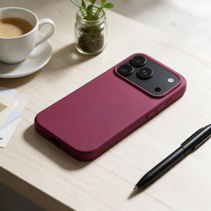 Case for Apple iPhone 18 Pro / iPhone 17 Pro, OEM, Silicone, Burgundy