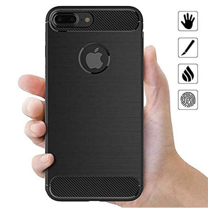 Puzdro pre Apple iPhone 7 Plus, Techsuit, Karbón, Čierne