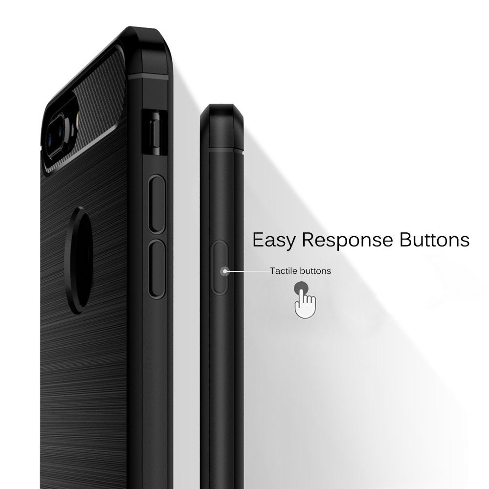 Puzdro pre Apple iPhone 7 Plus, Techsuit, Karbón, Čierne