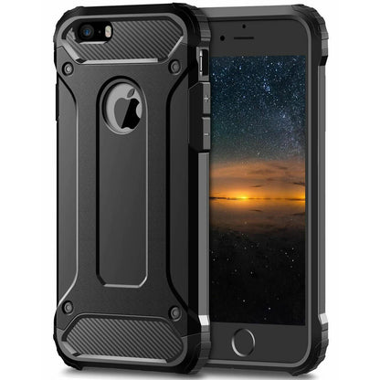 Puzdro pre Apple iPhone SE (2016) / 5 / 5s, Techsuit, Hybrid Armor, Čierna