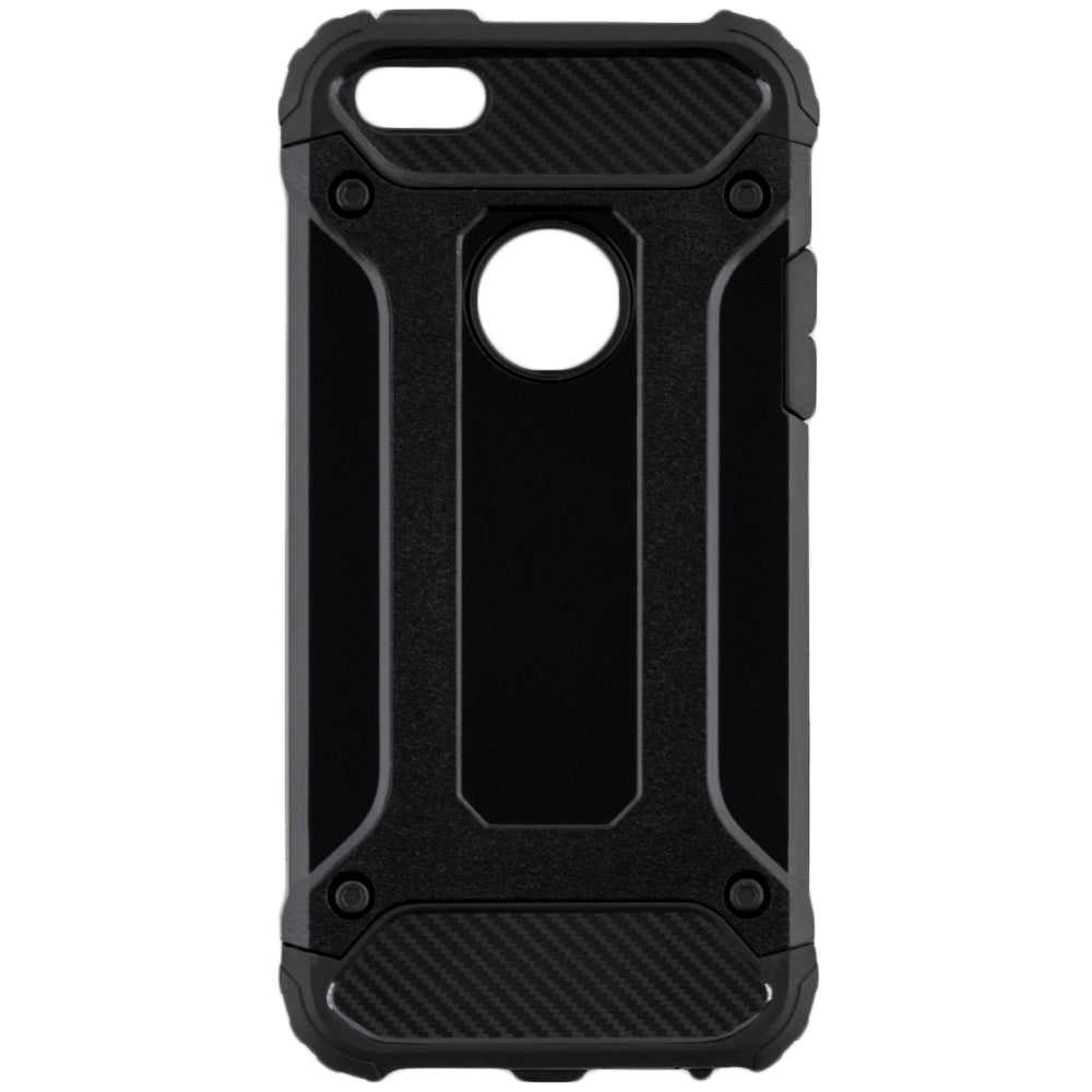 Puzdro pre Apple iPhone SE (2016) / 5 / 5s, Techsuit, Hybrid Armor, Čierna