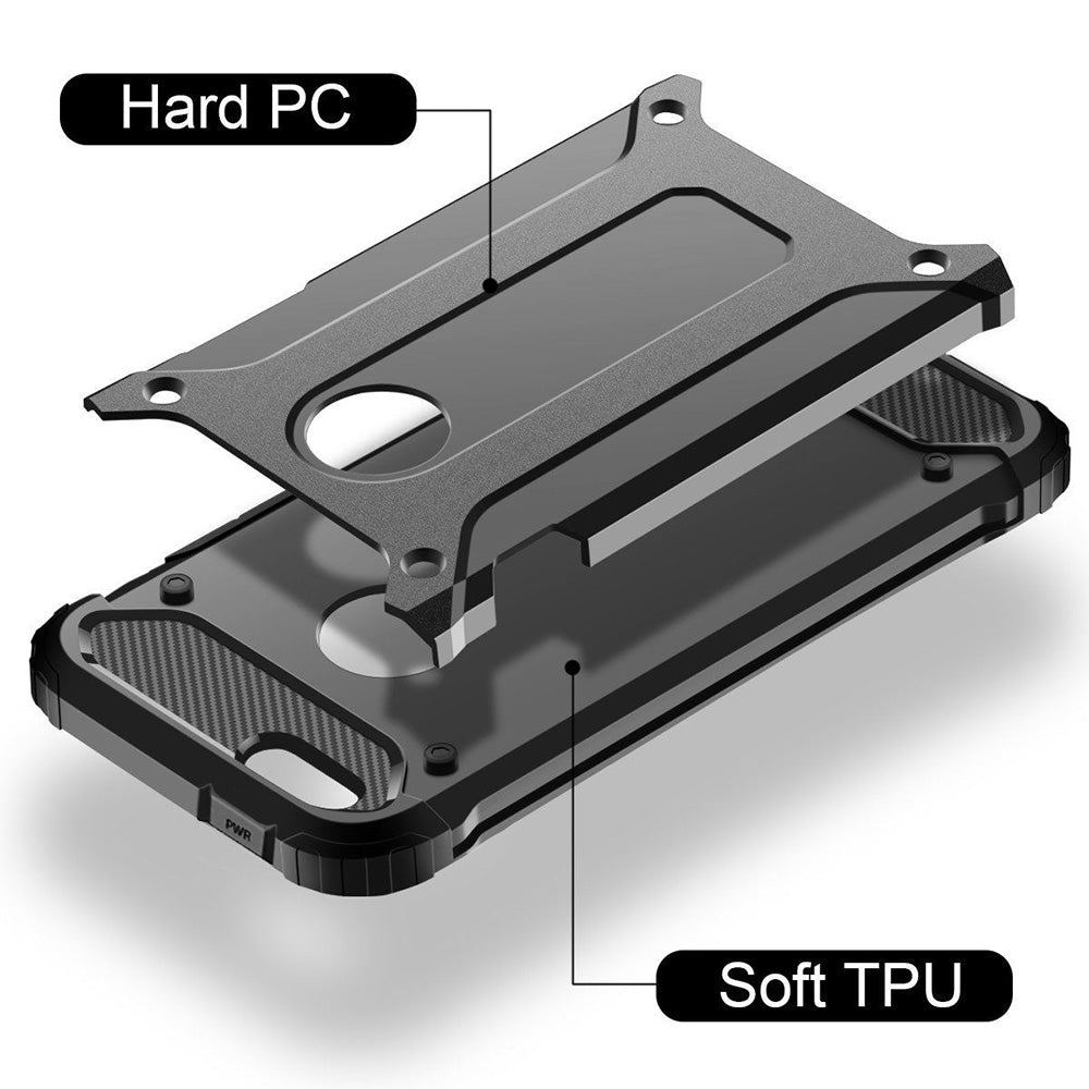 Puzdro pre Apple iPhone SE (2016) / 5 / 5s, Techsuit, Hybrid Armor, Čierna