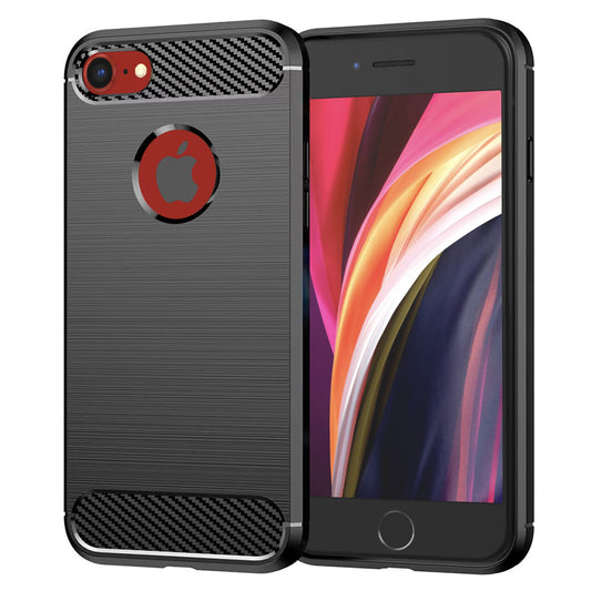 Puzdro pre Apple iPhone SE (2022) / SE (2020), Techsuit, Karbón, Čierne