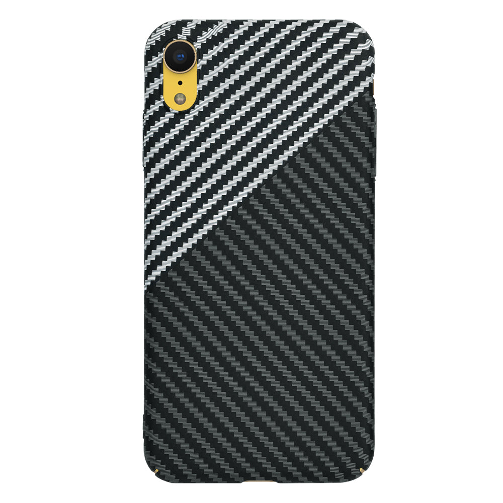 Puzdro pre Apple iPhone XR, Techsuit, Carbonite FiberShell, Čierno sivé