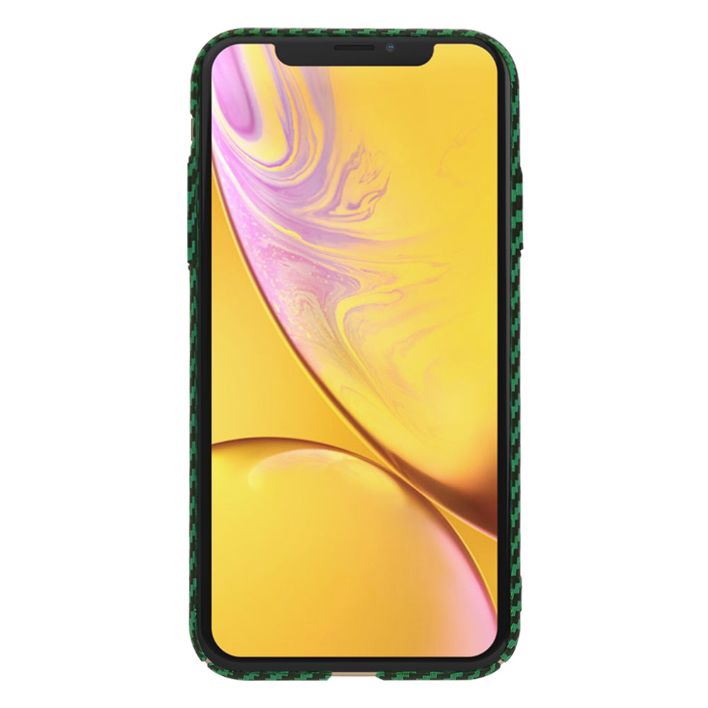 Puzdro pre Apple iPhone XR, Techsuit, Carbonite FiberShell, Zelené